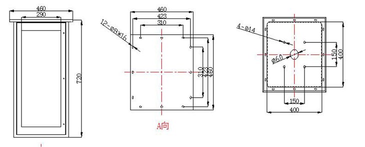 广告人行灯尺寸图