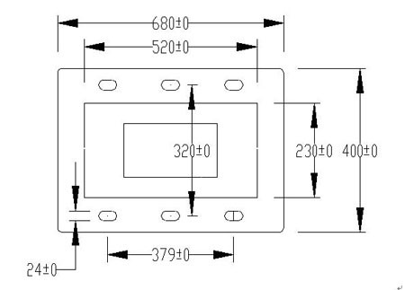 一体式广告信号灯安装孔位图